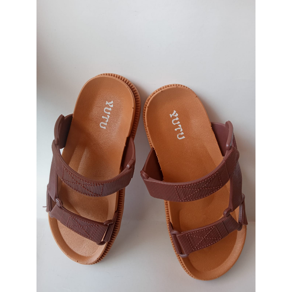 SENDAL GUNUNG IMPORT JELLY TANPA TALI BELAKANG SLIP ON KEKINIAN EMPUK DAN RINGAN