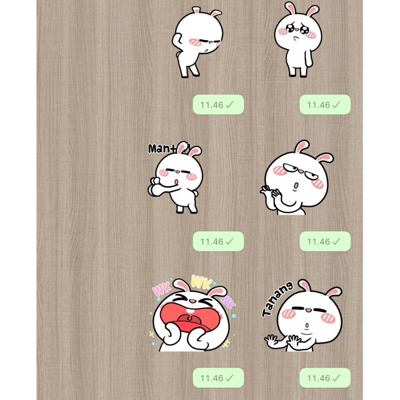 

PAKET STIKER WHATS ~ APP RABBIT ( GERAK )