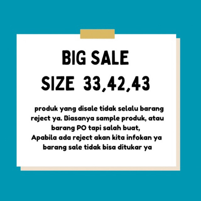 SALE SIZE 33 , SALE SIZE 42 , SALE SIZE 43