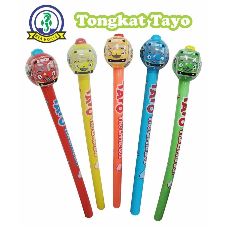 Mainan Anak Balon Tiup Tongkat Karakter Tayo Bahan Premium PVC SNI Best Quality