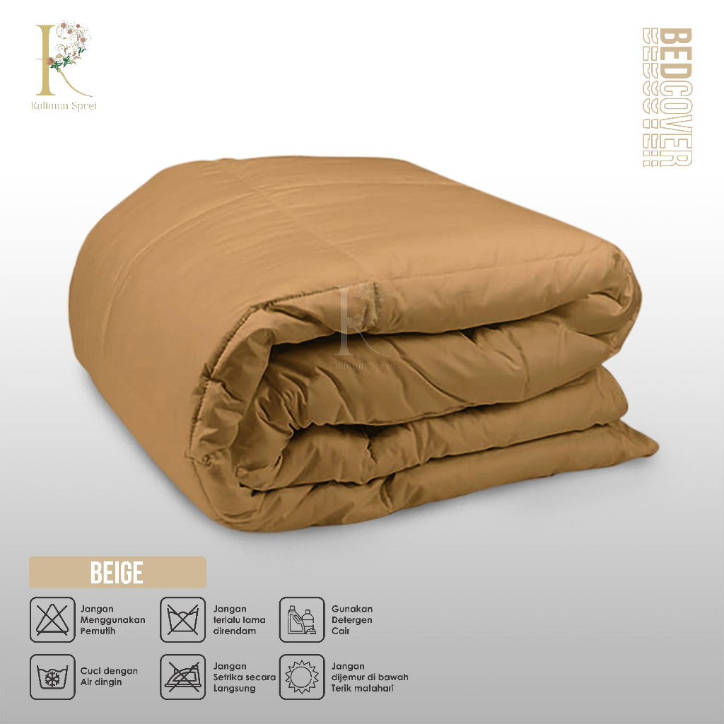 Bedcover Polos Saja 100x210 Tanpa Sprei Single Size Plain Aesthetic Only