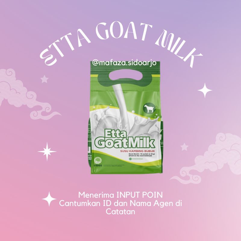 

MAFAZA • EGM ETTA GOAT MILK | Susu Kambing Premium | HNI HPAI