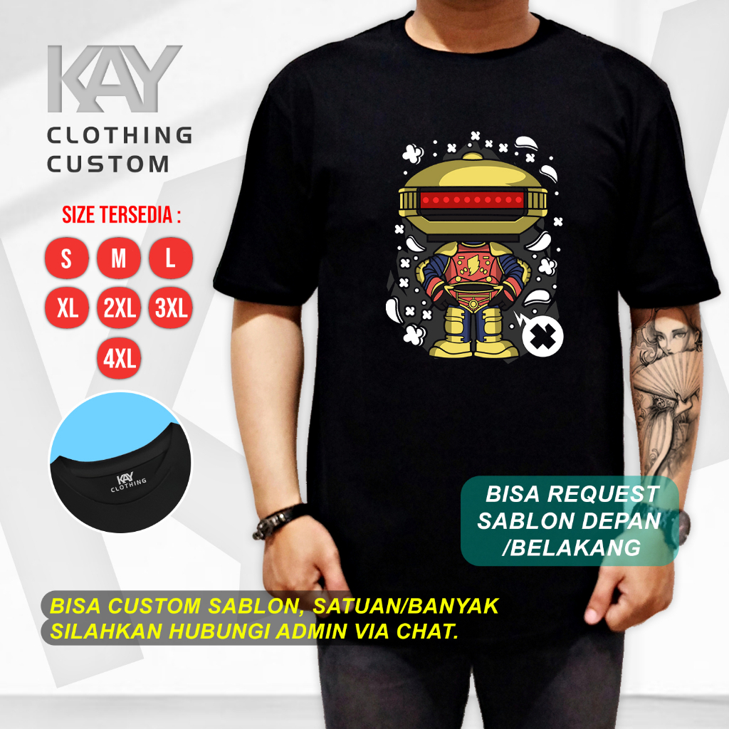 kaos distro custom ALPHA 5 POWER RANGERS / baju kaos atasan edisi kartun anime / T-Shirt oversize un