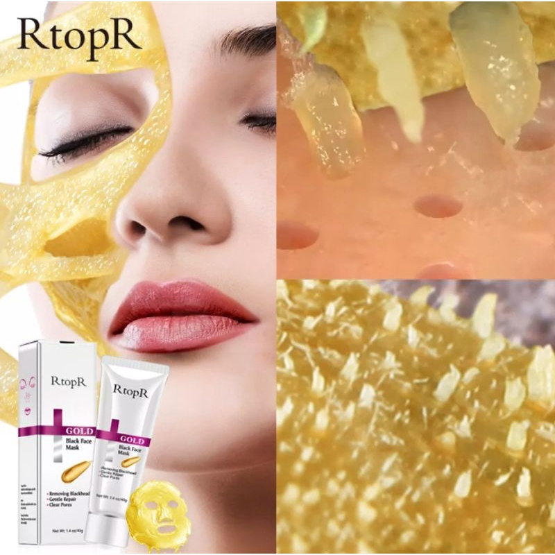 RTOPR NEW GOLD REMOVE BLACKHEAD FAVE PORE PEELING ACNE TREATMENT RTOPR MASKER KOMEDO PENGHILANG KOMODE EMAS-40gr