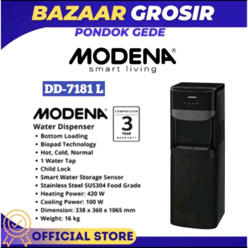 WATER DISPENSER MODENA DD 7181 L / DD7181L / DD-7181L DISPENSER GALON BAWAH