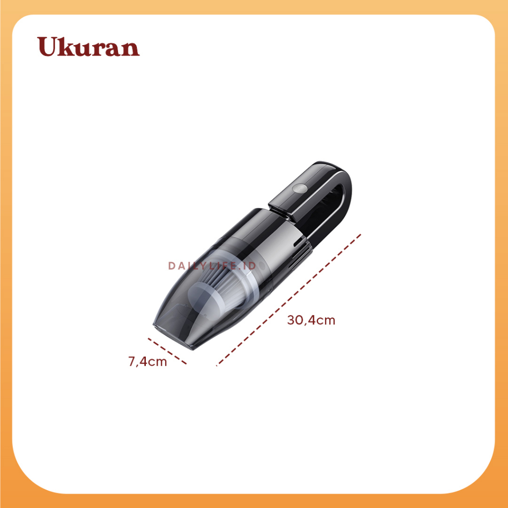 Wireless Vacuum Cleaner Mobil Portable Mini High Quality Penyedot Debu Penghisap Debu Tanpa Kabel Rechargeable - Dailylife.id