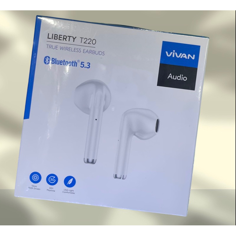 Headset VIVAN Earphone Wireless TWS Bluetooth 5.1 Liberty T220 Purple Semua Type Smartphone- Garansi Resmi 1 Tahun LIBERTY T220TRUE WIRELESS EARBUDSBluetooth® 5.3VIVAN