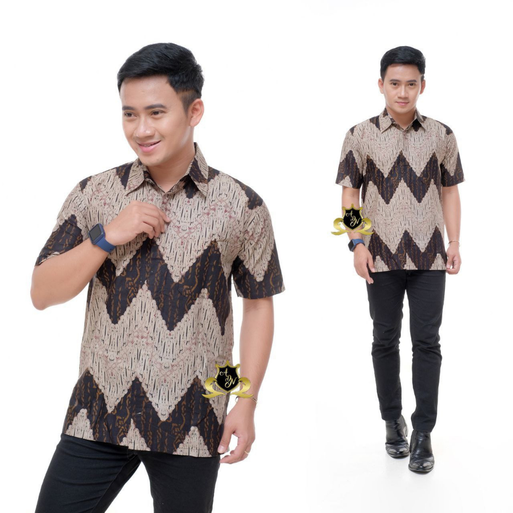 Saroja | Kemeja Batik Pria Zigi Zaga | Atasan Pria