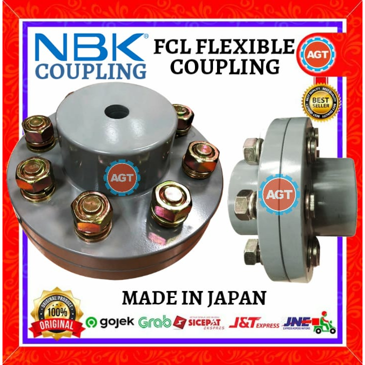 NBK FLEXIBLE KOPLING COUPLING FCL 125 MAX.BORE 32mm-4BOLT-F3 - MADE IN JAPAN