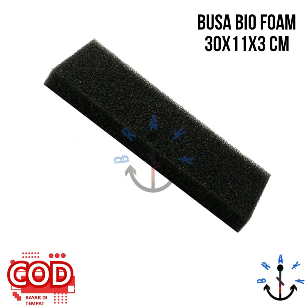 KAPAS BUSA BIO FOAM FILTER AQUARIUM AQUASCAPE UKURAN 30x11x3 CM