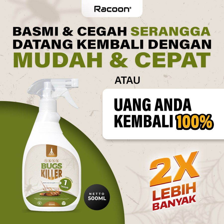 RACOON Bugs Killer Spray Anti Serangga Semut Kecoa 500ML Basmi Kecoak