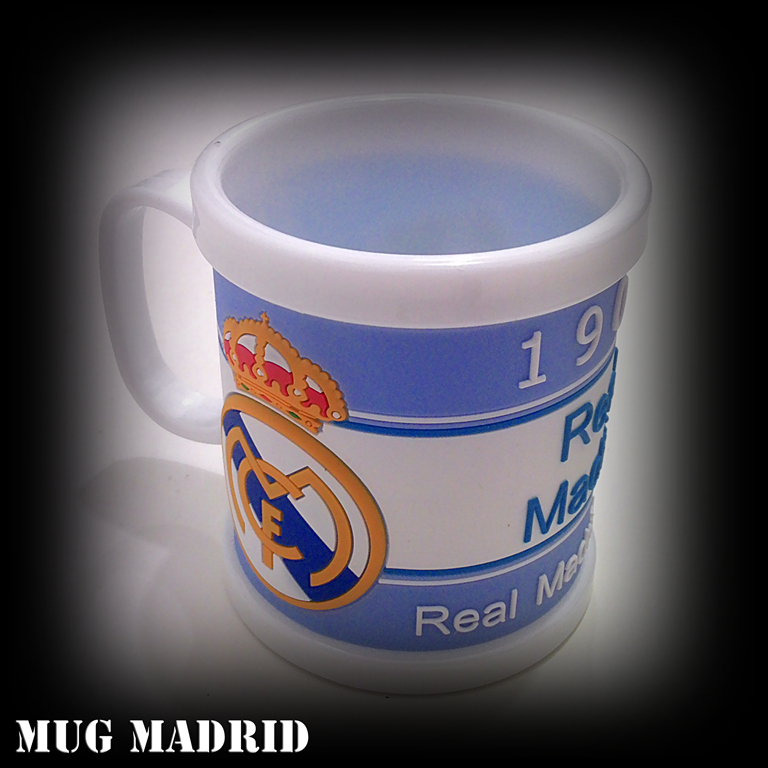 MUG MELAMIN PLASTIK BOLA Gelas Minum Klub Sepakbola REAL MADRID