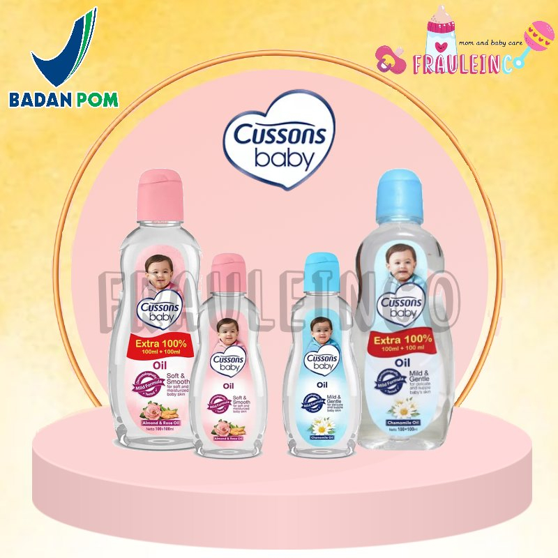 *FRAULEINCO* Cussons Baby Oil 100ml+100ml &amp; 50ml+50ml / Cusson Baby Oil