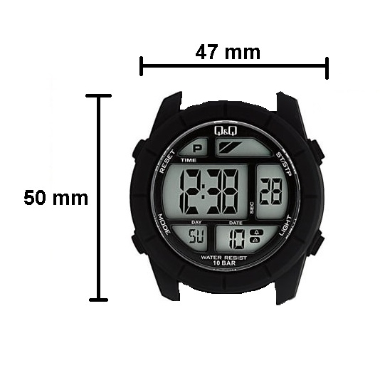 Jam Tangan Pria Casual Sporty Rubber Digital Original Q&amp;Q QnQ QQ M123 M123J Series