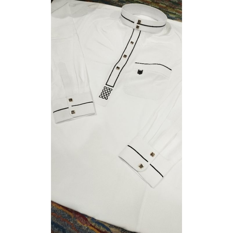 Gamis Aj Aljar Exclusive Putih Kombinasi 2023