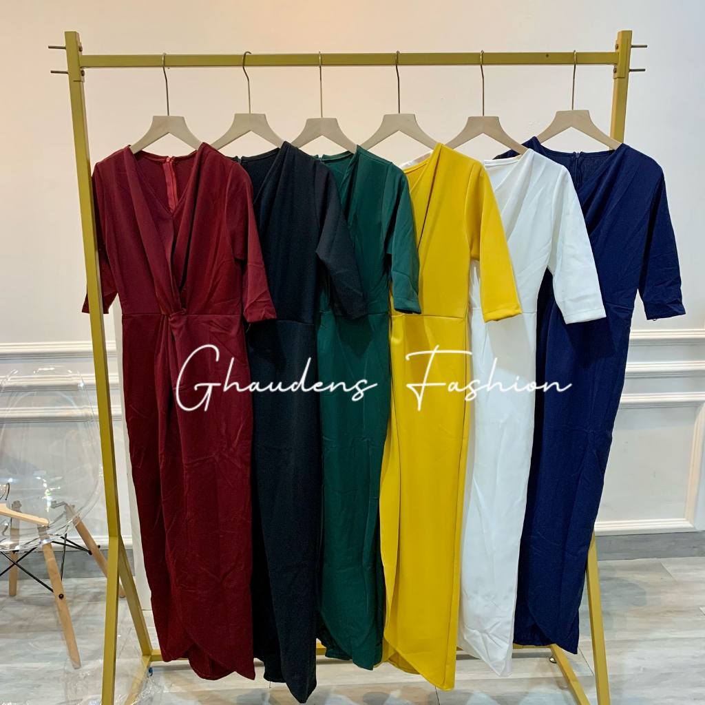 Bodycon Dress Long Twist Hijab - Busui Friendly 108/109 - Ghaudens