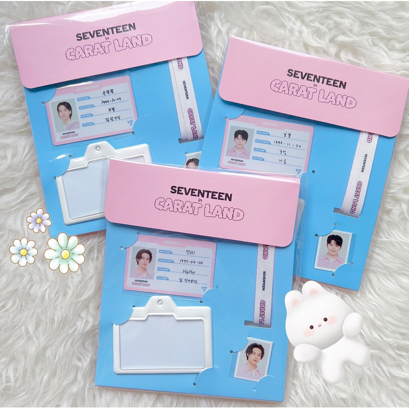 [ READY | OFFICIAL ✅🇮🇩 ] SEVENTEEN ID Card Set (Wonwoo / Woozi / Mingyu) - 2023 Caratland