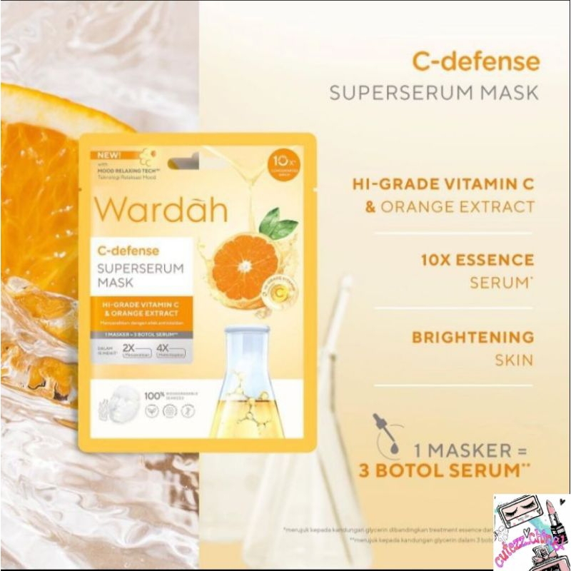 ☃️Cutezz_Ching1☃️Wardah C-defense SuperSerum Mask 20 ml