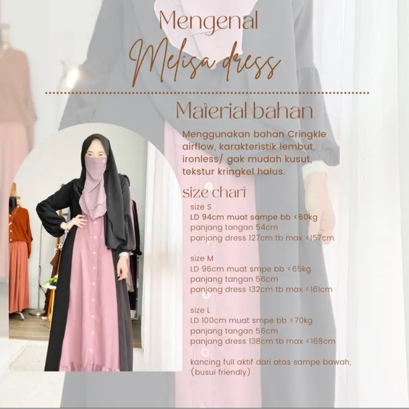 GAMIS YOORA SARAH MELISA DRESS BY YOORA SARAH