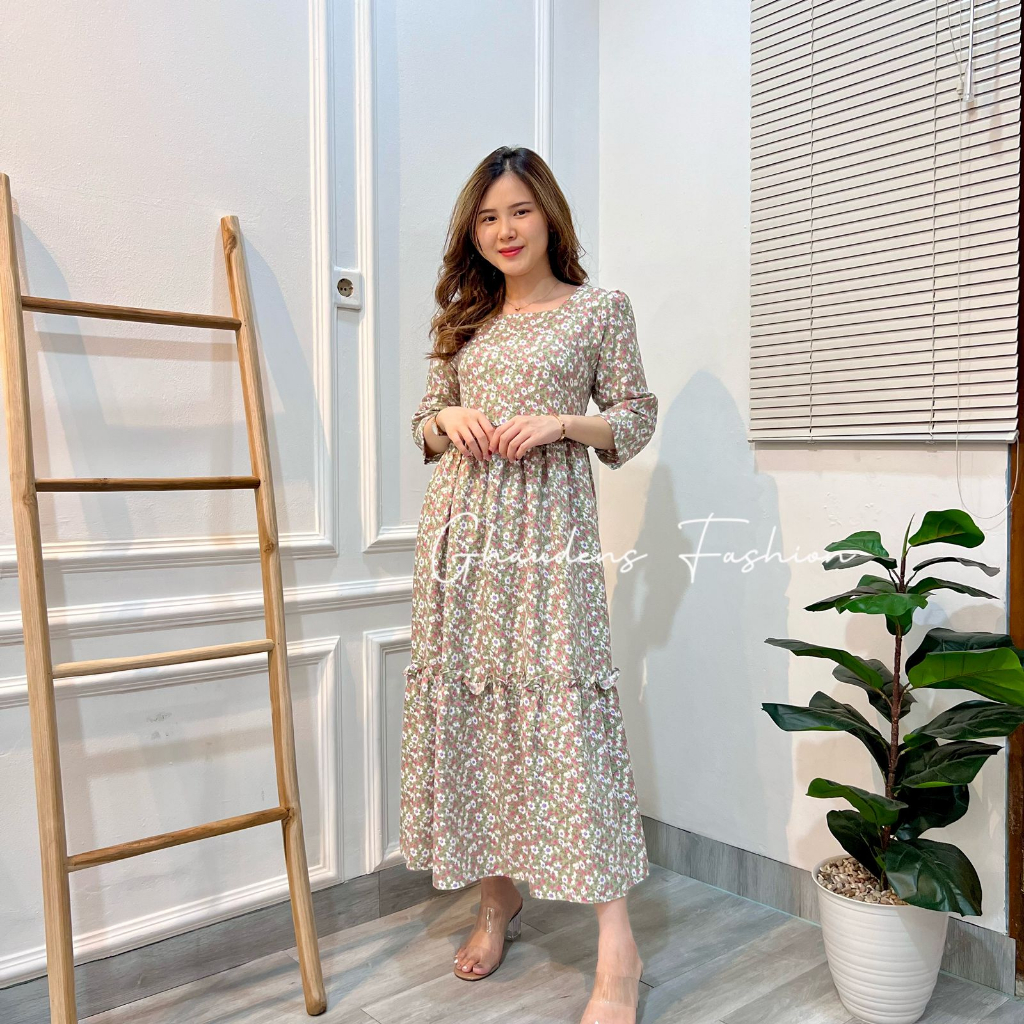 Long Dress Luna Blush Ruffle 3011-20 - Ghaudens