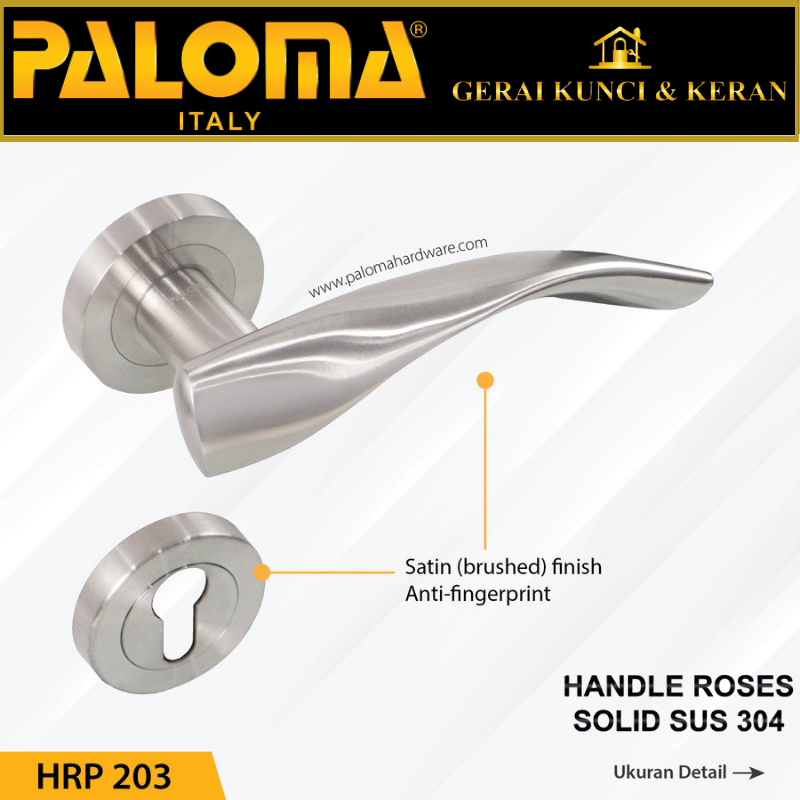 Handle Pintu Roses PALOMA HRP 203 LHS PARIGI STAINLESS STEEL