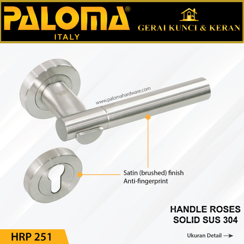 PALOMA HRP 251 Handle Pintu Roses Solid Stainless Lever Gagang Door