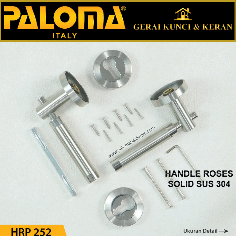 Handle Pintu Roses PALOMA HRP 252 LHS MOSCA STAINLESS STEEL