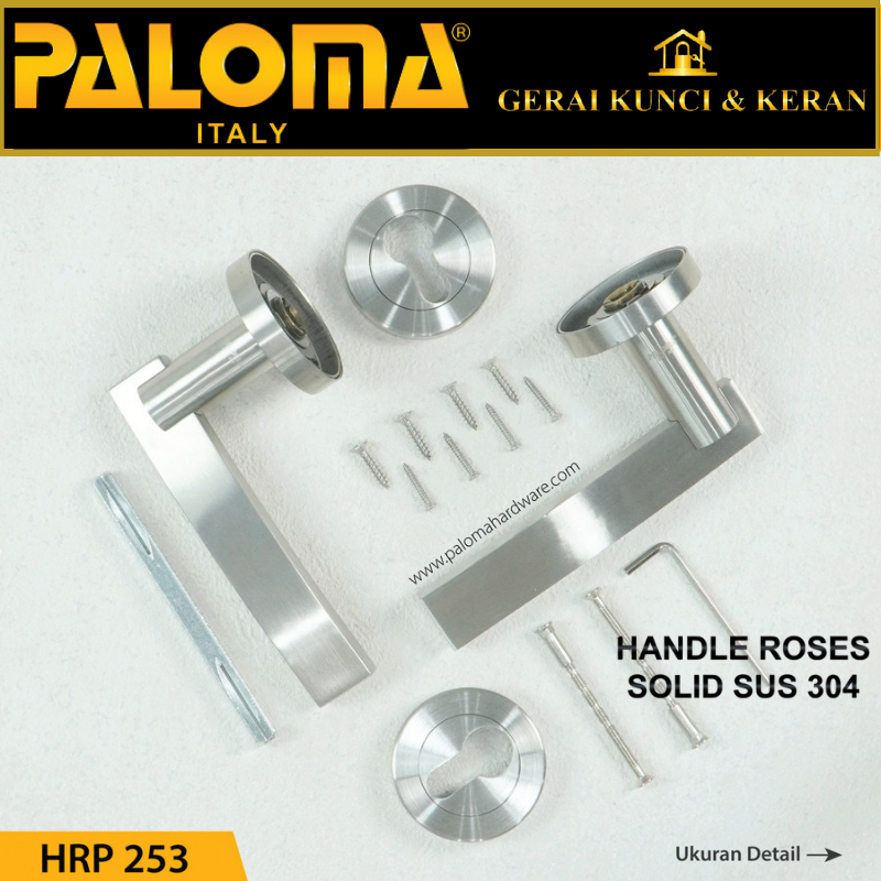 Handle Pintu Roses PALOMA HRP 253 LHS LAGUNA STAINLESS STEEL