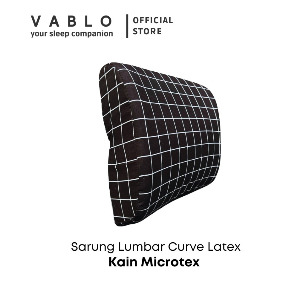 Vablo Sarung bantal lumbar curve latex foam motif -