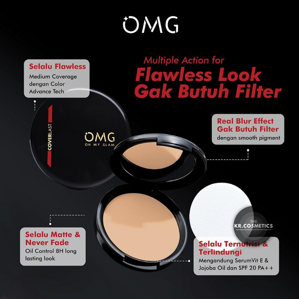 OMG Oh My Glam Coverlast two way cake twc bedak padat 12 gr