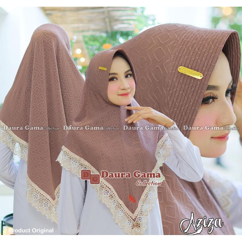 HIJAB INSTAN AZIZA -JILBAB INSTAN - JILBAB RENDA - JILBAB  INSTAN DAURA GAMA