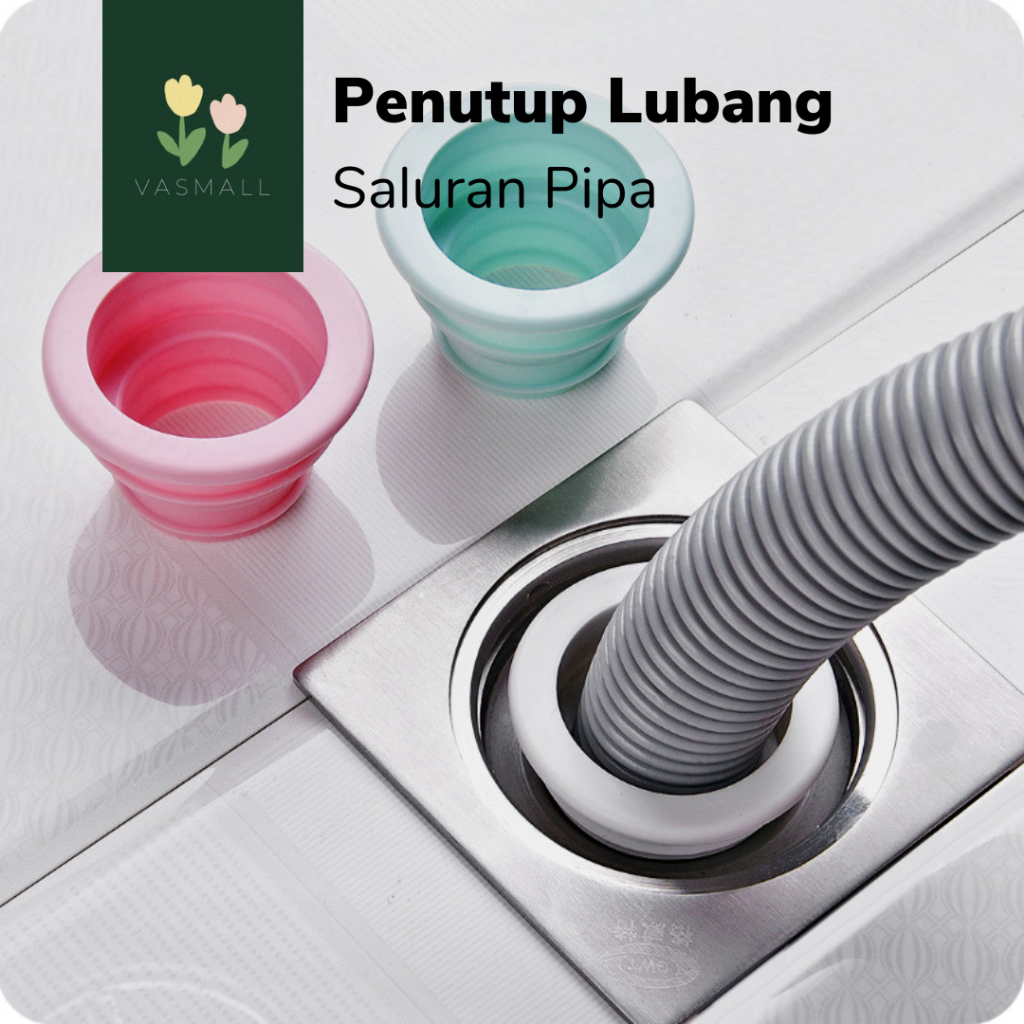VASMALL - PENUTUP LUBANG SALURAN PIPA | ALAT CORONG PENUTUP SALURAN PIPA PEMBUANGAN AIR WASTAFEL ANT