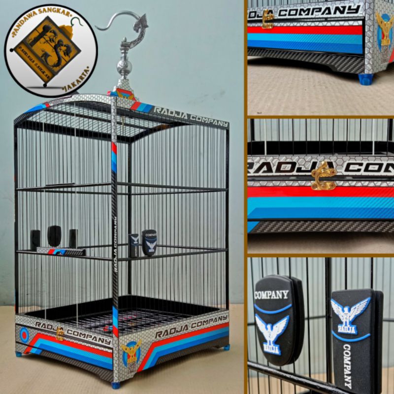 SANGKAR/KANDANG KOTAK RADJA DECAL RMI JERUJI FIBER NO 2