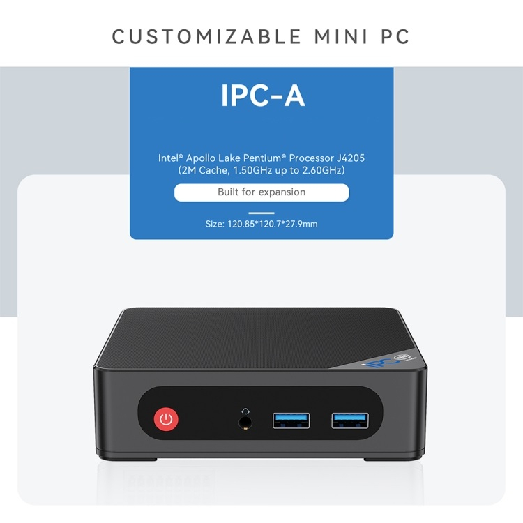 IPC-A Intel Apollo Lake J4205 - RAM 4GB ROM 64GB - Industrial Mini PC - Mini PC Untuk Otomatisasi Pabrik dan Sejenisnya