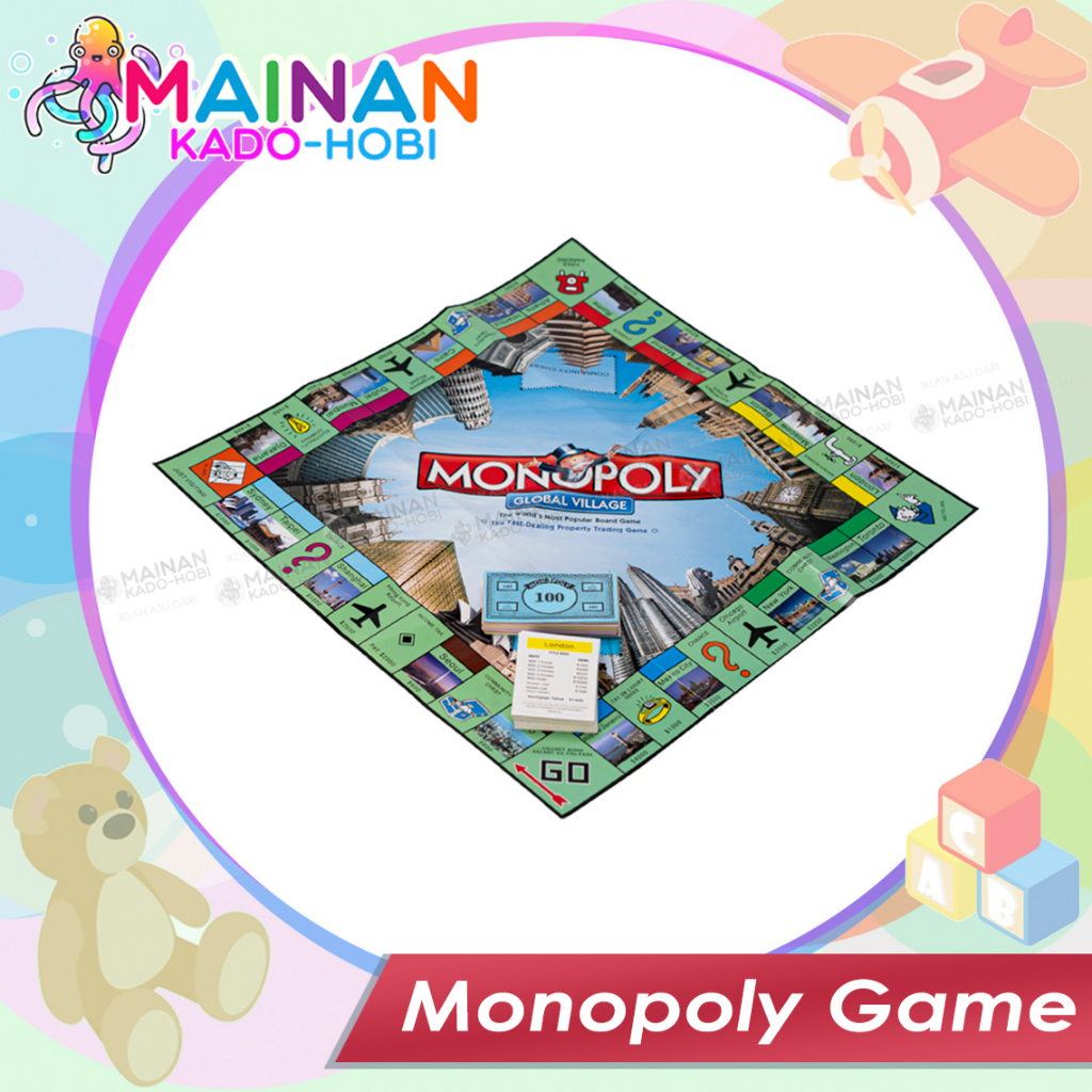 HADIAH HOBI MAINAN MOTORIK ANAK MONOPOLI BOARD GAME TOYS