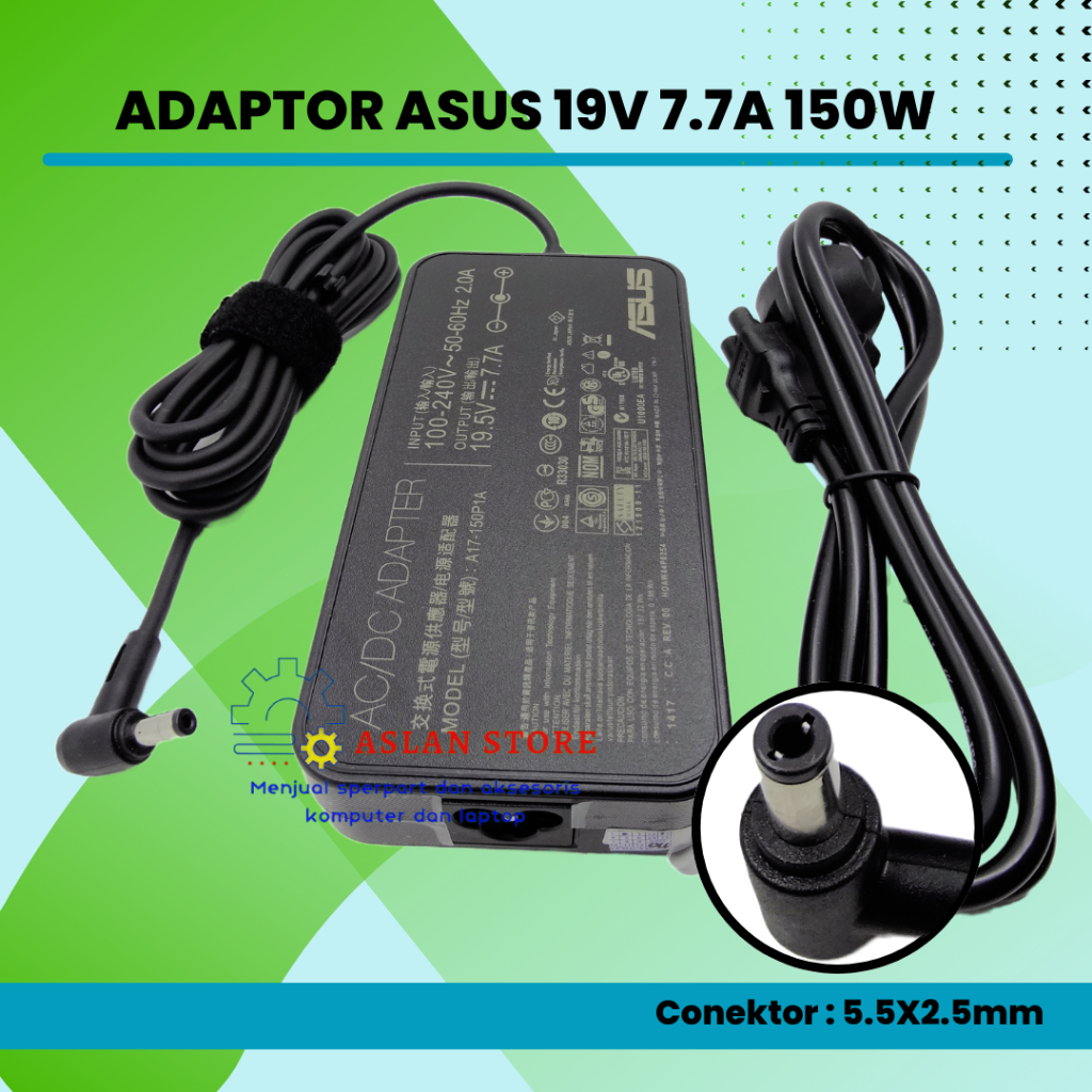 Adaptor adapter charger asus rog 19.5V 7.7A GL503GE GL503V GL503VD GL703VD A4800G A4800L