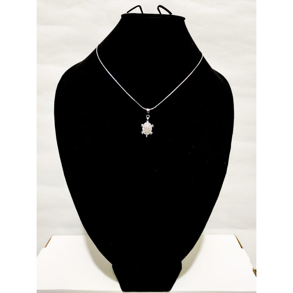 Kalung Titaniun Rantai Emas Putih Perhiasan perak Imitasi