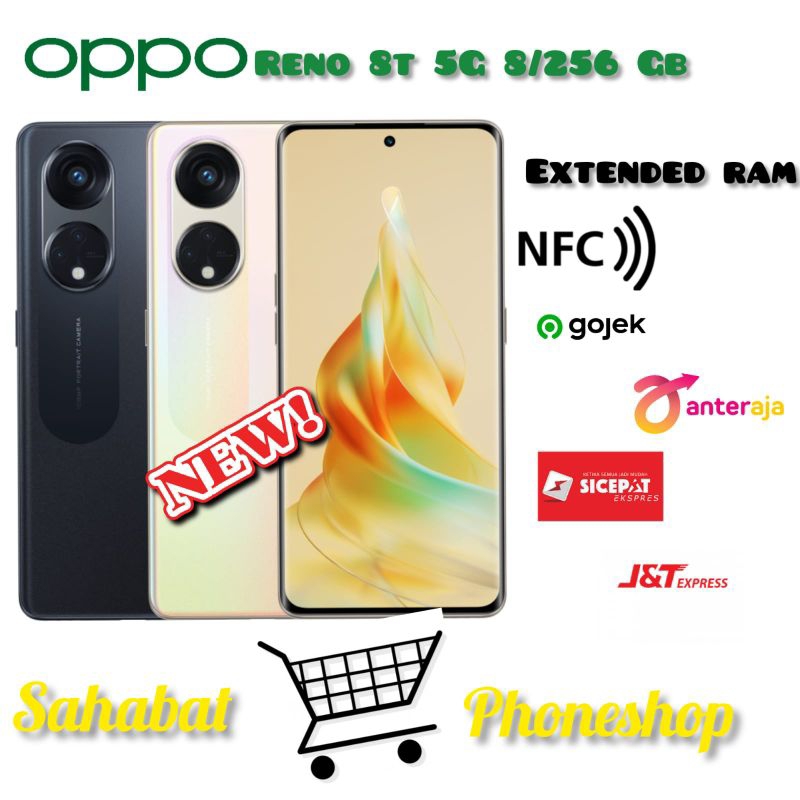 OPPO RENO 8T 5G RAM 8GB /256 GB GARANSI RESM (8GB + 8GB RAM EXPANSION)