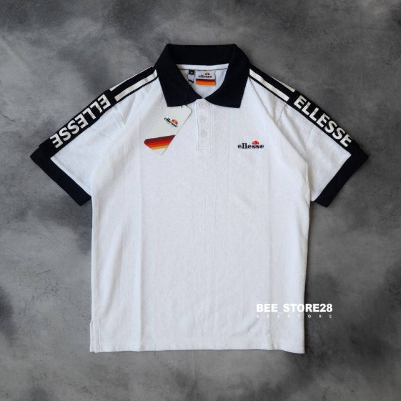 POLO SHIRT ELL3SS3 TAPED AUTHENTIC PREMIUM BAHAN LACOS24S