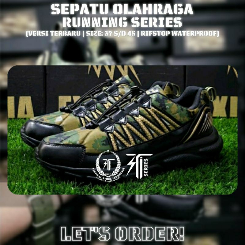 ORIGINAL - Sepatu Olahraga Running Exduma Loreng Cakra