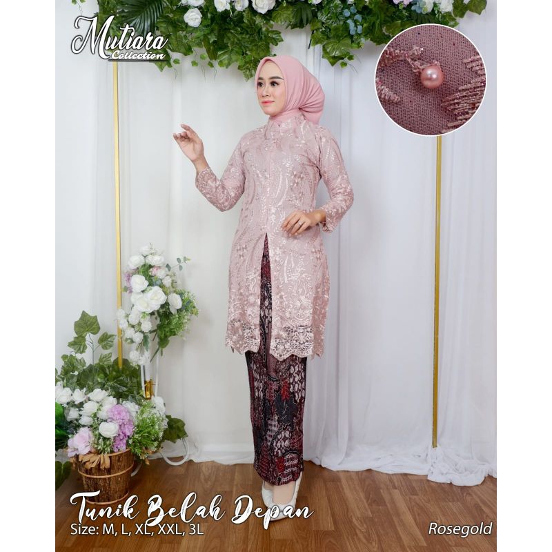 KEBAYA ORIGINAL//TUNIK BELAH DEPAN//SERAGAMAN KELUARGA//BAJU PESTA LAMARAN//KEBAYA WISUDA//BAJU LEBARAN//BAJU KONDANGAN//KEBAYA MODERN//BY MUTIARA COLLECTION