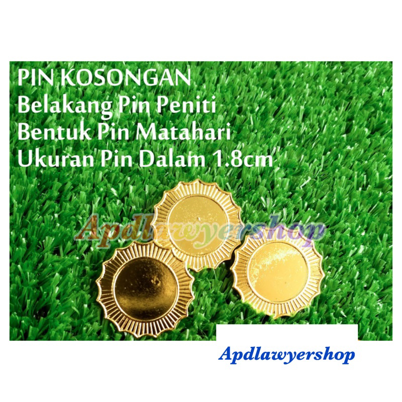 Pin Kembang / Pin Matahari Polos Tanpa Logo atau Plus Logo Custom Kuningan Peniti Magnet PREMIUM