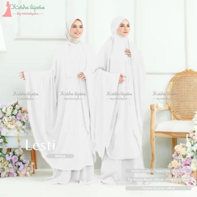 MUKENA DEWASA PROMO BALI POLOS RENDA RAJUT DAGU RESLITING RESLETING IMPORT PREMIUM JUMBO TRAVELING 2