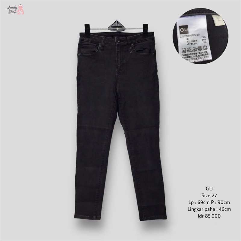 Gu jeans snowblack
