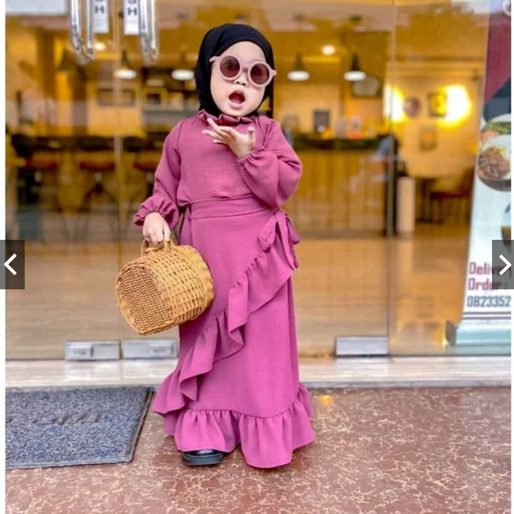 SETELAN ANAK CEWEK MUSLIM FASHION /Satu Set Baju Anak /Setelan Atasan-Bawahan usia 1-9 tahun