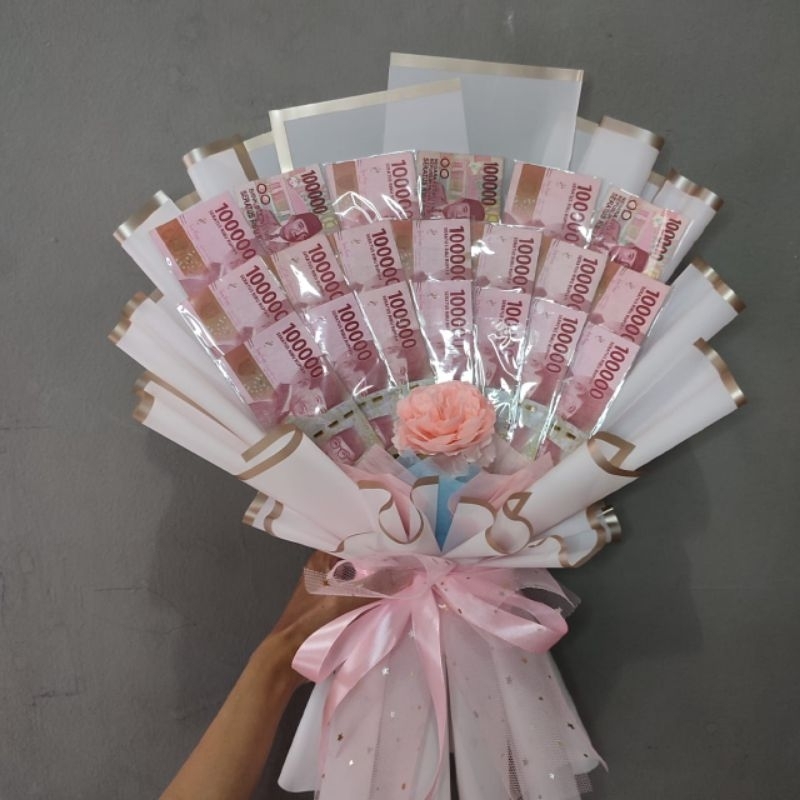 Buket bouquet wisuda pernikahan ulang tahun dan acara besar bisa request warna dan tambah kartu ucapan