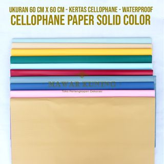 

[ 5 Lembar ] Cellophane Paper Solid Color / Kertas Wrapping Warna Solid - BVWF