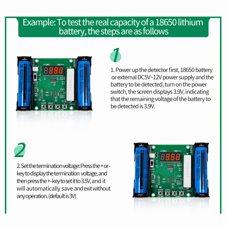 XH-M240 Battery Capacity Tester mAh mWh untuk Pengukuran Digital Baterai Lithium 18650 Adonan Lithium