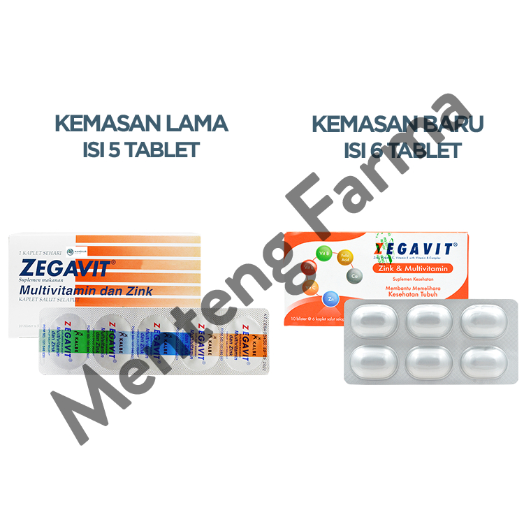 Zegavit 6 Kaplet - Suplementasi Multivitamin Kesehatan Tubuh