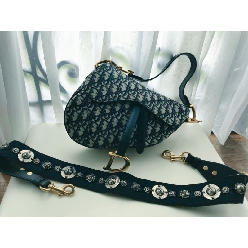 D Oblique Jacquard Saddle Bag Christian Dior